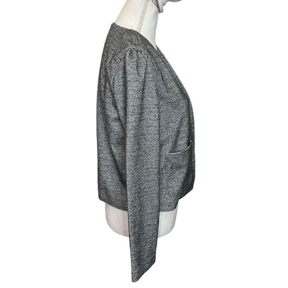 J.Crew NWT 365 Boucle Tweed Cropped Blazer Jacket Gray Women’s Size Small - Picture 2 of 11